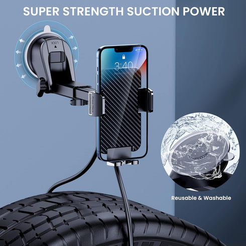 Car Phone Holder Mount Phone Mount for Car Dashboard Windshield Air Vent Universal Cell Phone Automobile Cradles Hands-Free Phone Stand for Car Fi...