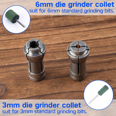 SPEEDWOX 4PCS Die Grinder Collet Adapter Chuck Collet Grinding Machine Clamping Collet Adapter Die Grinder Tool Small Grinder Collet Set 1/4 To 1/...