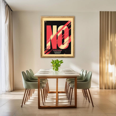 Posterizer 1 pcs-No expectation is key-Retro Print-Motivational & Inspirational Art-GIft for Men Women Teens-Decor for Home & Office- unframed wal...