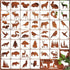 45pcs Forest Animals Stencils for Painting on Wood Wilderness Tree Stencils Paint Wildlife Burning Patterns Bears Deers Template on Art Craft Canv...