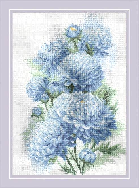 RIOLIS Counted Cross Stitch kit 2140 Delicate Chrysanthemums...