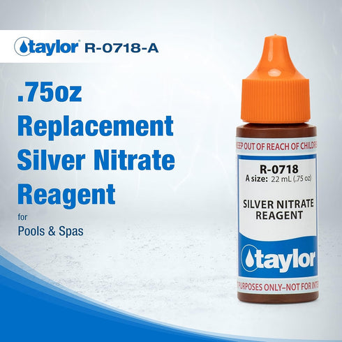 TAYLOR TECHNOLOGIES INC R-0718-A REAGENT SILVER NITRATE 3/4 OZ...
