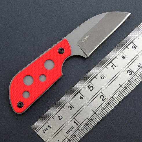 C1297 Fixed Blade Knife Neck Knife,9Cr18Mov Blade G10 Handle EDC Tool Knifes for Outdoor, Camping, Hiking, Fishing,Hunting with kydex Sheath (Red)...