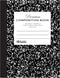 BAZIC Composition Book Wide Ruled 100 Sheet, Premium Black Marble Notebook, Writing Journal Comp Lined Notebooks for Office School, 1-Pack...