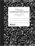 BAZIC Composition Book Wide Ruled 100 Sheet, Premium Black Marble Notebook, Writing Journal Comp Lined Notebooks for Office School, 1-Pack...