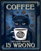 Posterizer 1 pcs-Funny Black Cat-For Cat and Coffee Lovers-Art for Animal Lovers-Kitchen & Bar Art-Gifts for Women-Living Room Bedroom Decor- unfr...