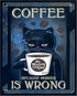 Posterizer 1 pcs-Funny Black Cat-For Cat and Coffee Lovers-Art for Animal Lovers-Kitchen & Bar Art-Gifts for Women-Living Room Bedroom Decor- unfr...