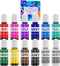 Alcohol Ink Set - 12 x 0.35oz Colors Alcohol Based Ink for Epoxy Resin Painting, Resin Petri Dish Making, Resin Art - Concentrated Alcohol Paint C...