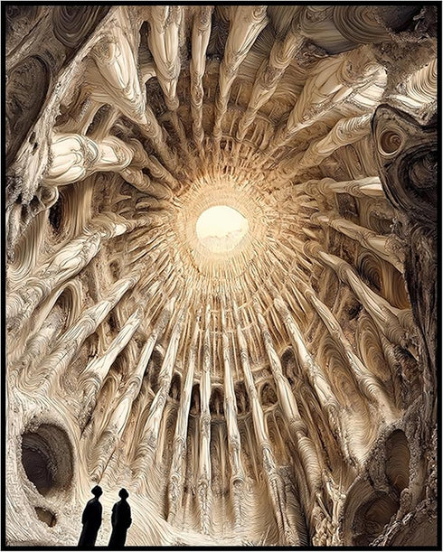 Posterizer 1 pcs-celestial scene of angels in a tunnel of light poster 3-Fantasy & Fiction Art-Religious Posters- Gift for Men Women Entrepreneur ...