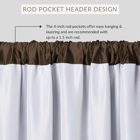 Elrene Home Fashions Versailles Room-Darkening Faux-Silk Waterfall Window Valance, Accessory for Bedroom or Living Room Windows with Rod Pocket Ta...