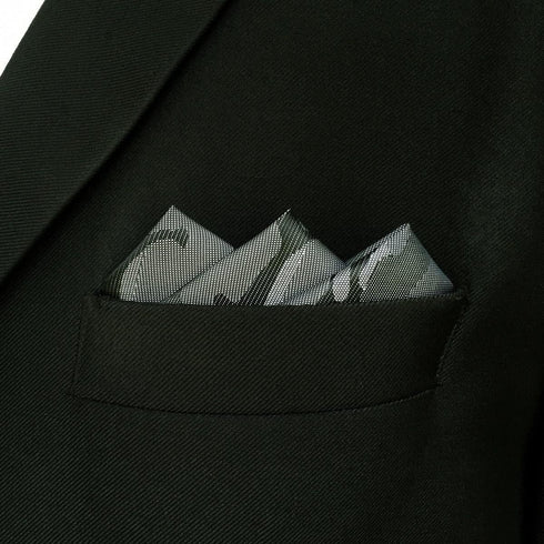 SHLAX&WING Unique Grey Pocket Square for Men Camo Camouflage 12.6 inches...