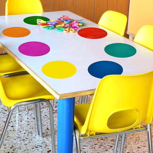 SCRIBBLEDO 8 Pack Dry Erase Dots 11 inch Colorful Dry Erase Circles for Tables Whiteboard Wall Removable Vinyl for School Classroom Teachers Stude...