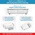 KESOL Sturdy 304 Stainless Steel Utensil Drying Rack Basket Holder with Hooks 3 Divided Compartments, Rust Proof, No Drilling...