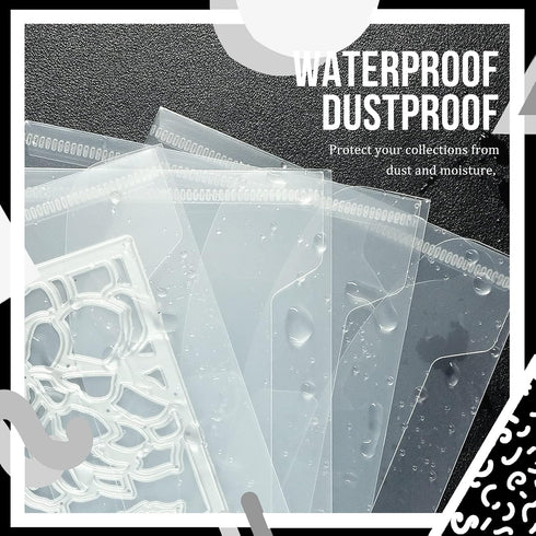 30 Pieces Clear Stamp & Die Plastic Storage Bag, Resealable Large Envelope Pocket for Card Making DIY Scrapbooking Paper Craft and Cutting Dies St...