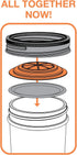Jarware Orange Jelly/Jam Lids for Regular Mouth Mason Jars, Set of 4...