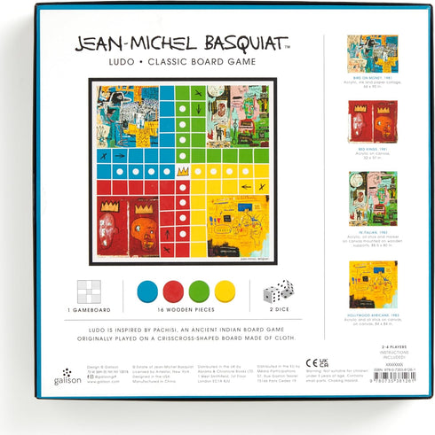 Galison Basquiat Ludo – Jean-Michel Basquiat Art Inspired Classic Ludo Board Game, 2-4 Players...
