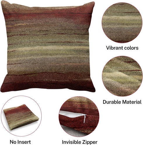 Emvency Set of 2 Throw Pillow Cover Western Tribal Geometric Brown Southwest Decorative Pillow Case Home Decor Square 18 x 18 Inch Pillowcase...