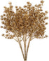 Christmas Artificial Flowers, Golden Baby Breath Gypsophila Plastic Plant Fake Plants for Wedding Bridal Bouquet Party Indoor DIY Home Office Tabl...