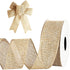 Natural Burlap Fabric Ribbon - Jute Ribbon Wired Burlap Ribbon 2 Inch, Burlap Ribbon Roll of 10 Yards, Rustic Ribbon, Christmas Ribbon, Gifts Wrap...