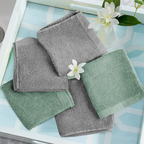 Yoofoss Luxury Washcloths Towel Set 10 Pack Baby Wash Cloth for Bathroom-Hotel-Spa-Kitchen Multi-Purpose Fingertip Towels and Face Cloths 10''x10'...