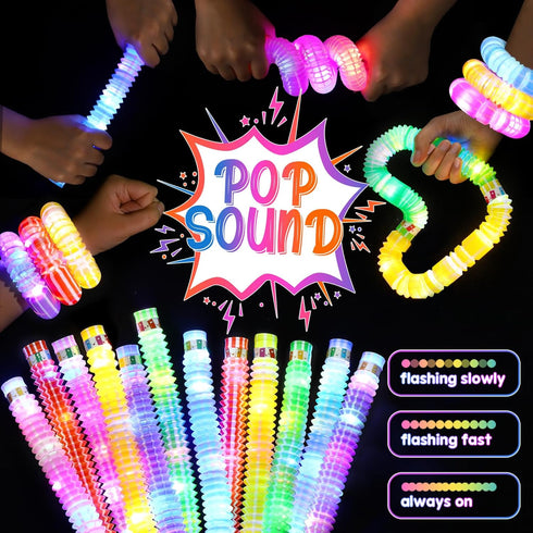 Glow Sticks Bulk Party Favors 6 Pack for Kids 8-12 4-8, Light Up Party Favors Pop Tubes, Glow Bracelets Necklaces Camping Toys, Goodie Bags Stuffe...