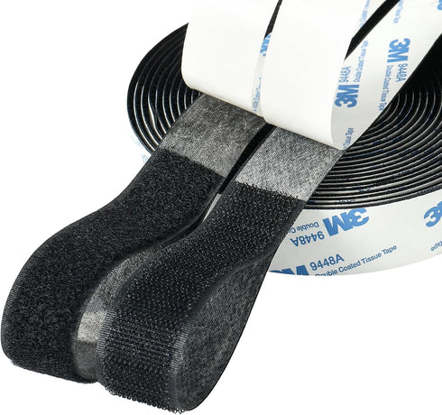 3M Hook and Loop Tape with Adhesive, Heavy Duty Self Sticky Interlocking Tape, Sewing Fasteners for Handmade, Photo Frames, Mosquito Net, Carpets,...