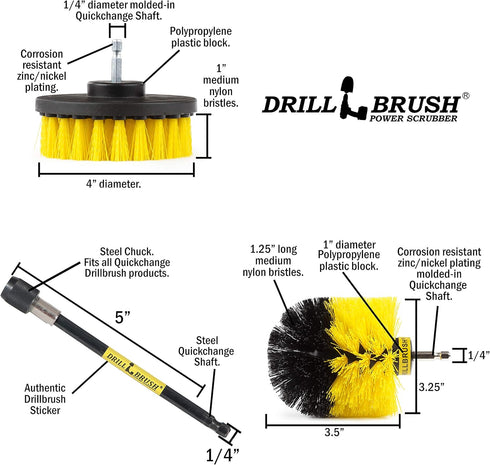 Bathroom Accessories - Shower Cleaner Tools - Toilet Brush- Grout Cleaner Brush - Carpet Cleaner Brush - Tile Cleaning Brush Kit - Bathtub Scrubbi...
