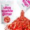 Hemway Premium Ultra Sparkle Glitter Multi Purpose Metallic Flake for Arts Crafts Nails Cosmetics Resin Festival Face Hair - Red Holographic - Sup...