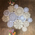 MINDPLUS Set of 14 Hand Crochet Doilies Cotton Crocheted Lace Doilies 4-10 Inches Round White Beige Vintage Wedding Tea Party...