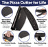 KitchenStar 18-Inch Pizza Cutter Rocker Blade - Sharp Stainless Steel Slicer Knife, Protective Cover, Black Nonstick, Extra Large - Commercial Piz...