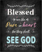 Posterizer 1 pcs-Blessed are the Pure in Heart-Matthew 5:8-Bible Verse-Religious Posters-Quotes-Gifts for Christians-Decor for Church, Sunday Scho...