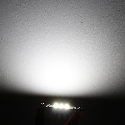 Alla Lighting Festoon 44mm 1.73" 3030 9-SMD Rigid Loop Extremely Super Bright White 561 562 567 564 LED Bulbs for Interior Map Dome Luggage Compar...