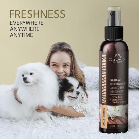 Air Freshener Spray for Home - Natural Vanilla & Cinnamon Oil Spray - Home Essentials Non Toxic Deodorizer for Home, Laundry, Toilet, Lounge,Cabin...