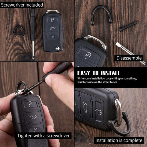 TISUR Titanium Key Ring?D-Rings Key Rings For Keychains Heavy Duty With Screw Shackle, Car Key Chain Ring...