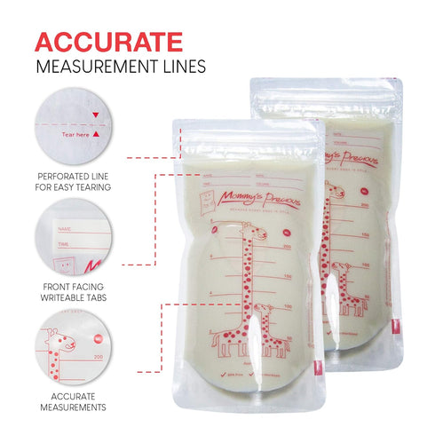 110 Count Breastmilk Storage Bags 8 Oz 235 ml Breastfeeding Freezer Storage Container Bags for Breast Milk comes Pre Sterilized & BPA Free with Ac...