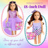 30 PCS 18 Inch Girl Doll Accessories Suitcase Travel Play Set - Camera, Suitcase Stickers, Toiletries, Pillow, Blindfold, Sunglasses, Passport, Ti...