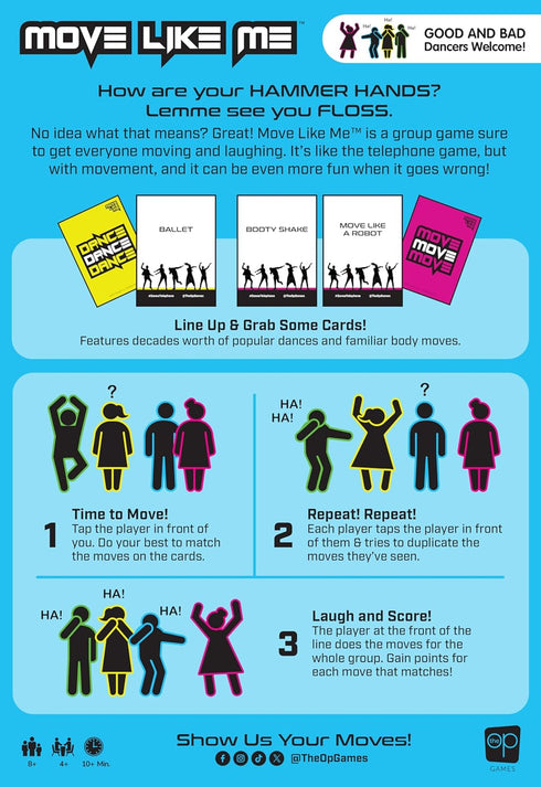 Move Like Me - The Hysterical Dancing Game for All Ages, Fun and Active Party Game for Friends and Family, Perfect for Gatherings, Parties, and Ga...