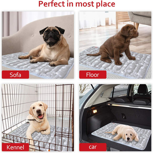 Dog Crate Mat (30" X 19"), Soft Dog Bed Mat with Cute Prints, Personalized Dog Crate Pad, Anti-Slip Bottom, Machine Washable Kennel Pad...