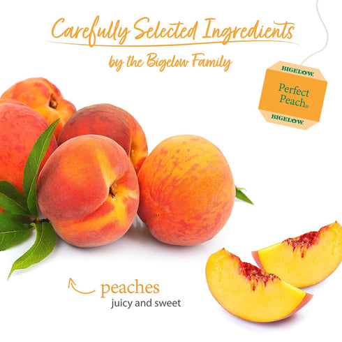 Bigelow Tea Perfect Peach Herbal Tea, Caffeine Free Tea with Peach and Herbs, 20 Count Box (Pack of 6), 120 Total Tea Bags...