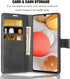 for Galaxy A42 5G Case Wallet Black Leather Flip Folio Case for Samsung A42 with Card Slots Kickstand Magnetic Closure Ultra Slim Shockproof Prote...