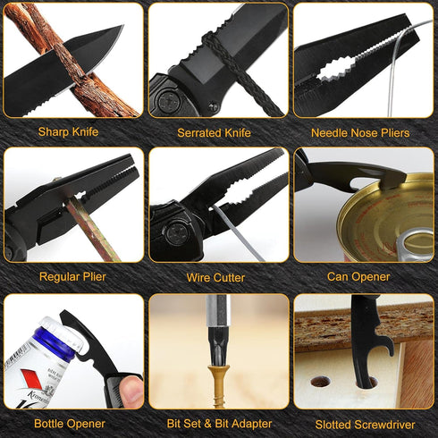 Mens Gifts, Multitool Pocket Knife, Gifts for Men Husband, Father's Day Birthday Gifts, Utility Knife Folding Tactical Knife With Blade, Plier, Sc...