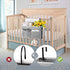 Bedside Storage Organizer 5 Pockets with 4 Hooks Hanging Storage Bag for Headboards/Bunk Bed (Grey)...