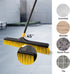 Yocada 24 inch Push Broom Brush 65.3 inch Long Handle Stiff Bristles Heavy-Duty Outdoor Commercial Broom for Cleaning Bathroom Kitchen Patio Garag...
