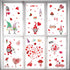 149Pcs Valentine's Day Window Clings Decorations Heart Decal Party Ornaments Supplies 9 Sheets Removable Vinyl Window Sticker Decals for Home, Val...