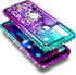 NZND Case for Motorola Moto G Pure/Moto G Play 2023/ Power 2022 with Tempered Glass Screen Protector, Ring Holder/Wrist Strap, Glitter Floating Li...