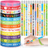 Sabary 48 Pcs Back to School Pencils Silicone Bracelets Set Back to School Party Favor for Kids First Day of School Bulk Pencils Bracelets Gifts f...