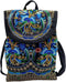 Vintage Embroidered Women Backpack Ethnic Travel Handbag Shoulder Bag Crossbody Bag Travel Bags (Blue Flowers -Small)...