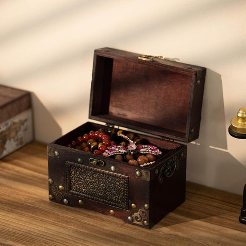 Rustic Studded Index/Recipe Card Box with Antiqued Latch (Large)...