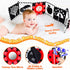 Black and White High Contrast Baby Toys 0-6 Months Montessori Tummy Time Toys Sensory Crinkle Toys for Baby Newborn Infant 0-3 3-6 Months Soft Clo...