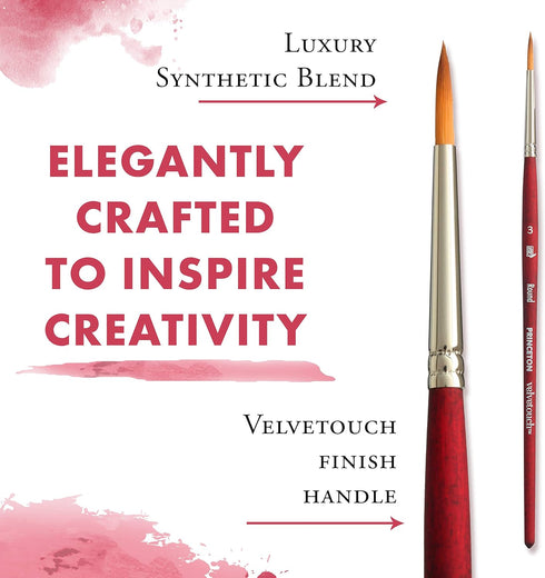 Princeton Velvetouch Paintbrush, Size 3, Scarlet...